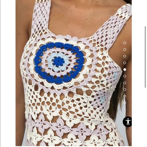 Zara Crochet Knit Mini Dress Limited Edition - Picture 4 of 11